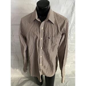 ABERCROMBIE & FITCH  MUSCLE FIT Button Up Long Sleeve Striped Shirt - Men’s XXL